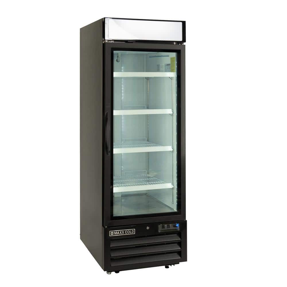 27 in. 23 cu. ft. Manual Defrost Single Glass Door Merchandiser Upright Fre