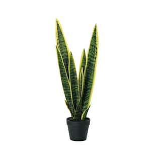 2 ft. Artificial 2 ft. Sansevieria Tree Plant in Pot