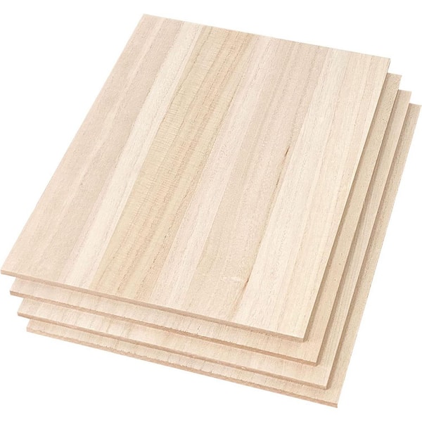 0.25 in. T x 17 in. W x 1 ft. L Natural Square Edge Whitewood Boards Common Softwood Boards (4-Pack)