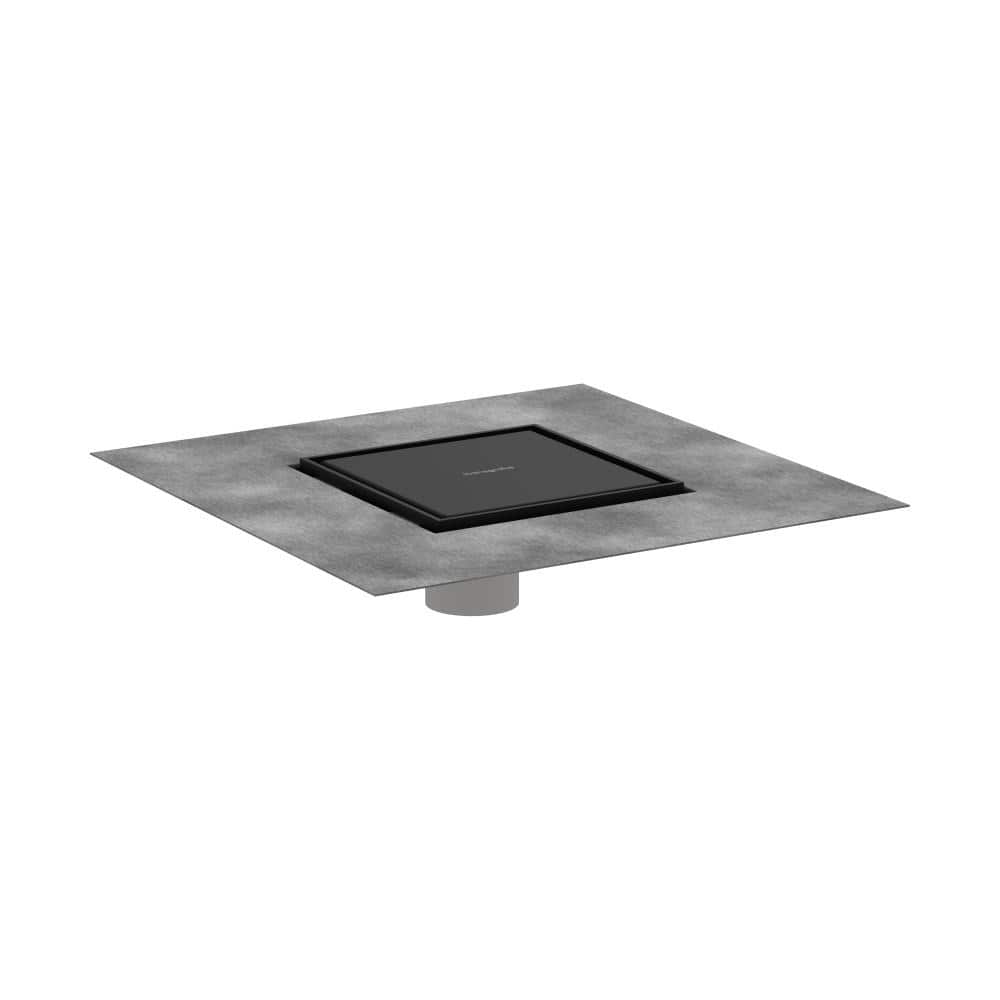 RainDrain Brilliance Stainless Steel Square Shower Drain Set with Rough and Tileable Rear Cover in Matte Black price history on PriceWatchPro