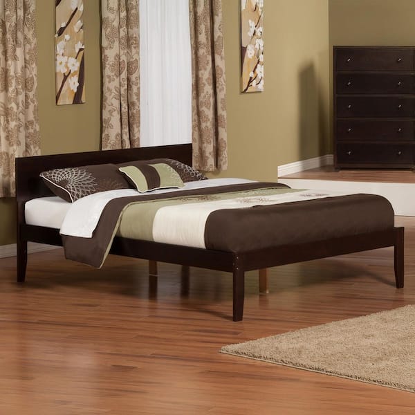 AFI Orlando Espresso Queen Platform Bed with Open Foot Board