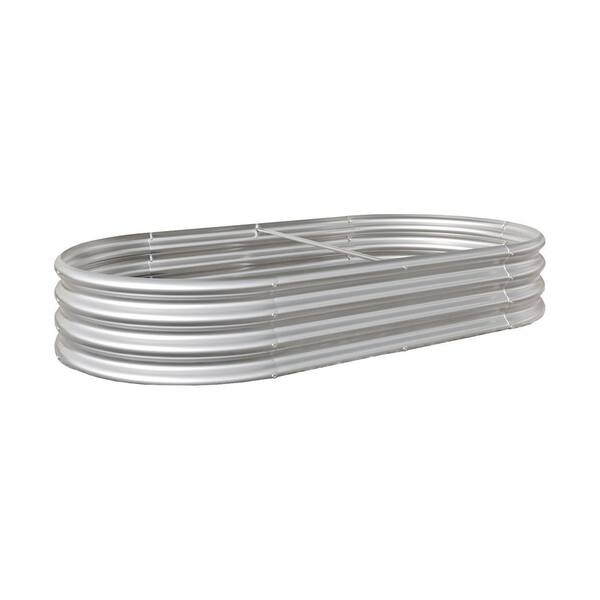 Flynama 17cu. ft. Outdoor Metal Raised Garden Bed in Silver