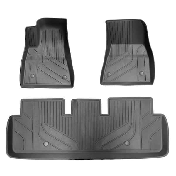 Mats Fit for 2024 Tesla Model 3 Highland, TPE All-Weather Floor Liner, Full Set Black Floor Mats and Cargo Liner Mat