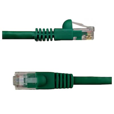 4 Pack ACL 10 Feet RJ45 Snagless/Molded Boot Green Cat5e Ethernet Lan Cable