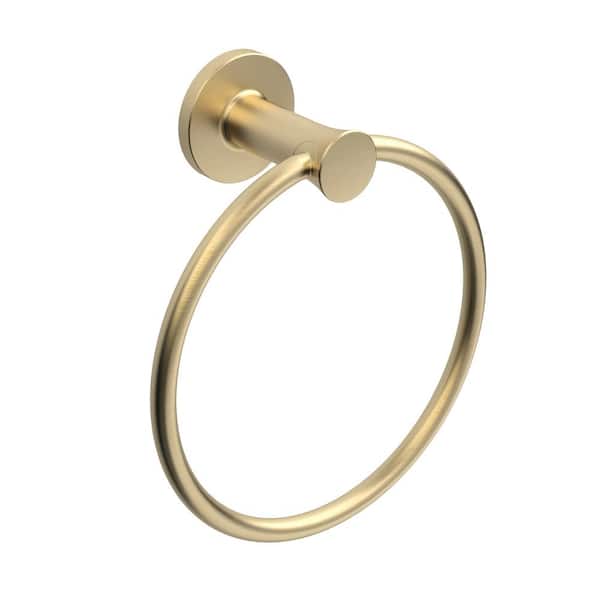 Glacier Bay Lucien Wall Mounted Towel Ring in Brushed Gold
