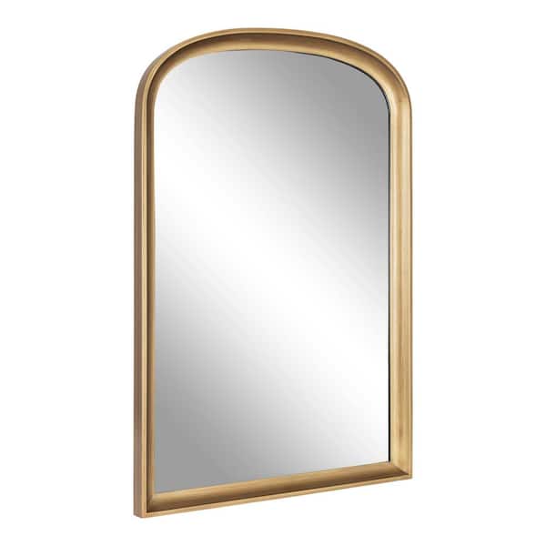 Kate and Laurel Hatherleig 24.00 in. W x 36.00 in. H Gold Arch Transitional Framed Decorative Wall Mirror