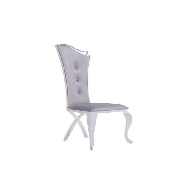 MR MODREST Bonnie Grey Velvet Dining Chair Set of 2