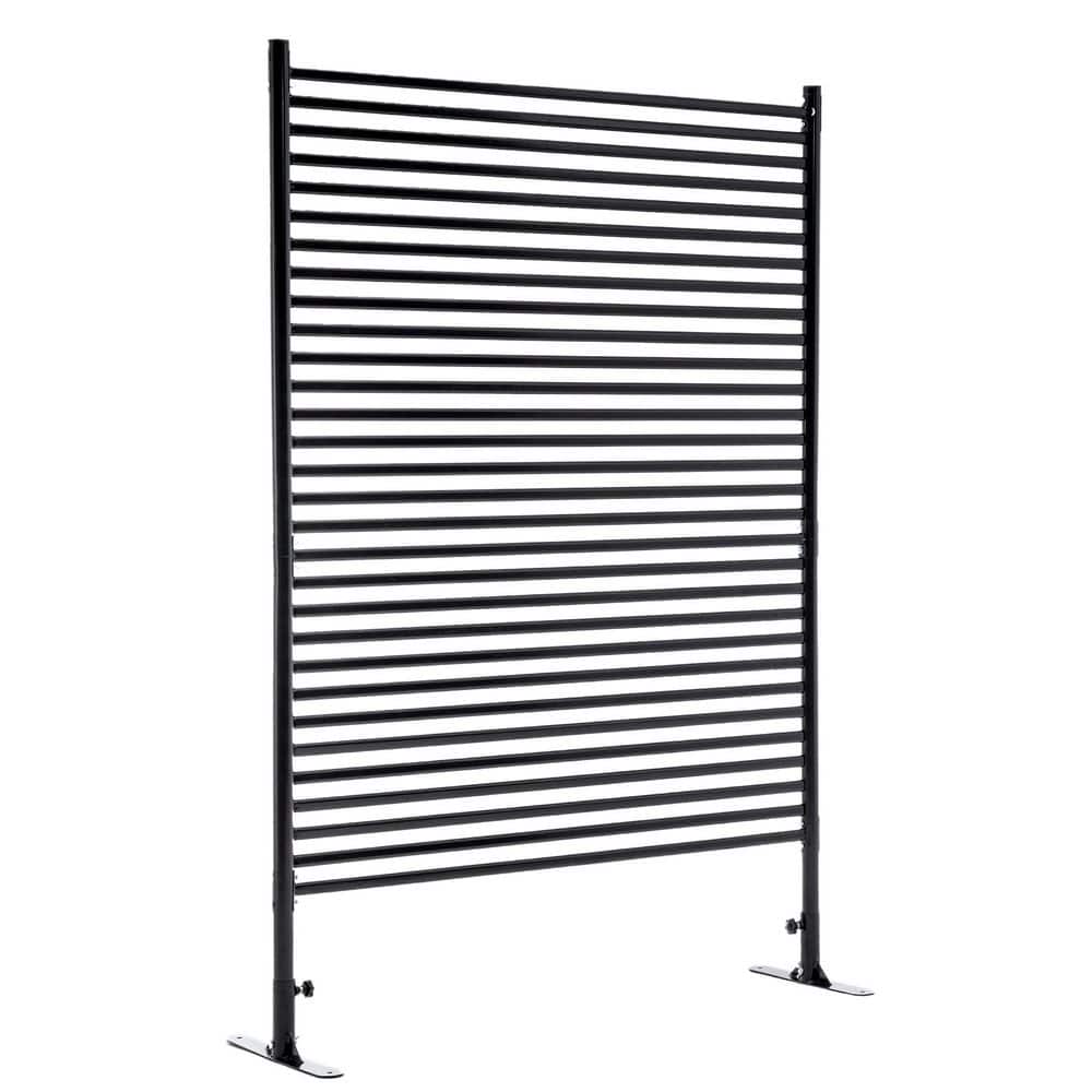 3.89 ft. x 5.94 ft. Outdoor Freestanding Metal Privacy Fence Panels with Stand, Black (Not Composite) price history on PriceWatchPro