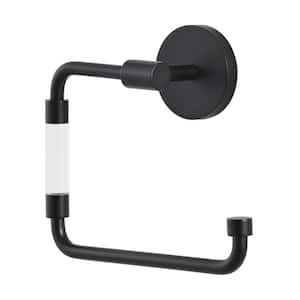 Verre Acrylic Wall Mounted Toilet Paper Holder in Matte Black