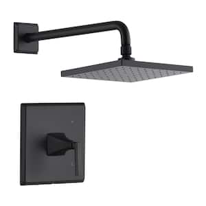 Lotto Single Handle 1-Spray Shower Faucet 1.8 GPM with Pressure Balance, Anti Scald in Matte Black (Valve Included)