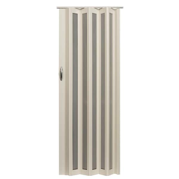 Spectrum 36 in. x 80 in. Century Vinyl White Frosted Acrylic Accordion Door