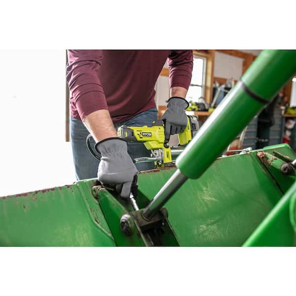 RYOBI ONE+ 18V Cordless 3-Tool Automotive Combo Kit w/Grease Gun, Multi Size Ratchet, Impact Wrench, 2.0 Ah Battery, & Charger