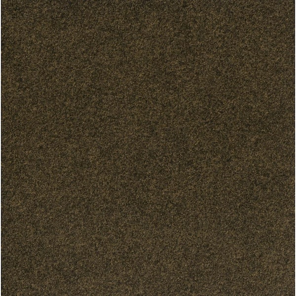 Foss Peel and Stick Grizzly Grass 24 in. x 24 in. Pecan Artificial Grass Carpet Tiles (15-Pack)