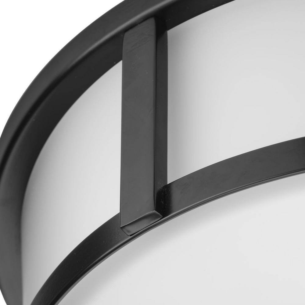 Gilliam Matte Black Flush Mount Ceiling Light with Clear Glass