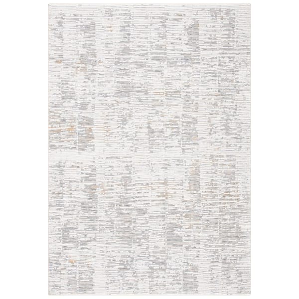 Martha Stewart Sabrina 3 ft. x 4 ft. Ivory/Beige Marle High-Low Area Rug