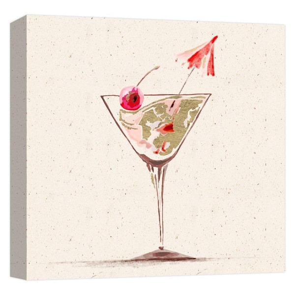PTM Images "Martini III'' Canvas Abstract Wall Art 15 in. x 15 in.