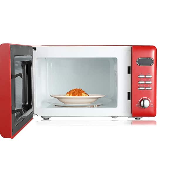 0 .7 Cu Ft Retro Digital Microwave Oven - Red