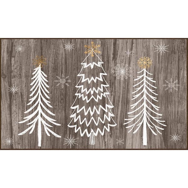 Mohawk Home Barnwood Wonderland Driftwood 2 ft. x 3 ft. 4 in. Machine Washable Holiday Area Rug