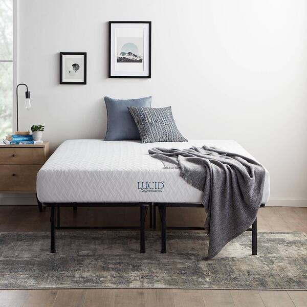 Lucid Comfort Collection 14 In Steel Platform Bed Frame Queen Lucc22qq14fp The Home Depot - Linenspa 14 Inch Folding Metal Platform Bed Frame Queen Lucid Comfort Collection 14 In Steel Platform Bed Frame Queen Lucc22qq14fp The Home Depot - Linenspa 14 Inch Folding Metal Platform Bed Frame Queen
