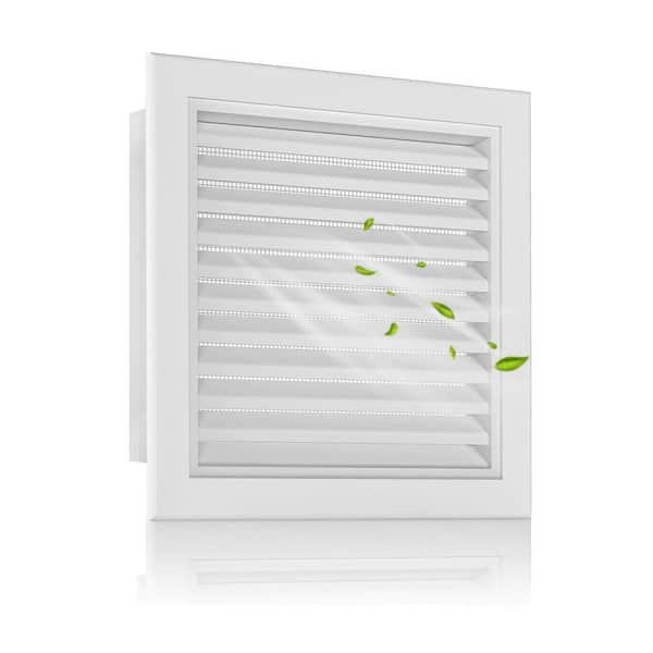 18 in. x 18 in. Square White Aluminum Paintable Gable Vent with Screen