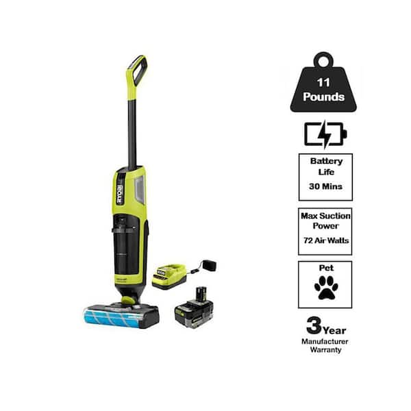 ONE+ HP 18V Cordless SWIFTClean Wet/Dry Stick Mop and Vacuum Kit with 4.0 Ah Battery and Charger