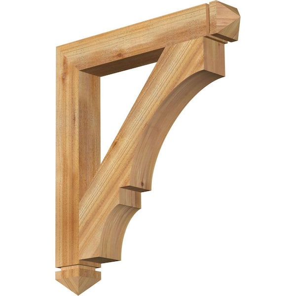 Ekena Millwork 4 in. x 32 in. x 28 in. Western Red Cedar Balboa Arts and Crafts Rough Sawn