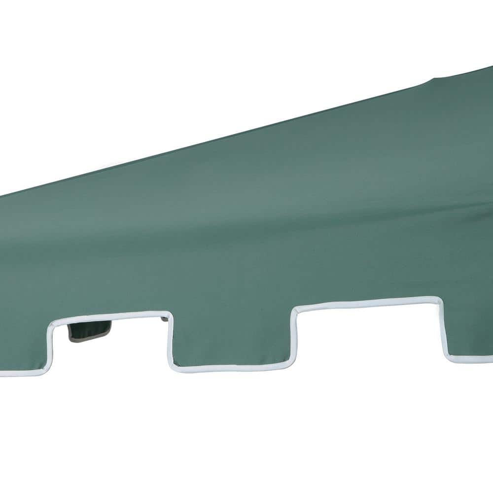 Sidney 9 ft. Green Aluminum MidCentury Patio Umbrella with Crank