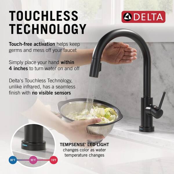 Delta Trinsic VoiceIQ Touch2O with Touchless Technology Single