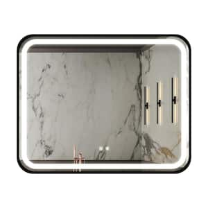 Anky 40 in. W x 32 in. H Rectangular Framed Wall Mounted LED Bathroom Vanity Mirror