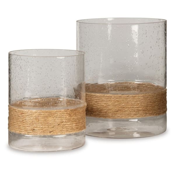 Signature DESIGN BY ASHLEY Eudocia Clear/Light Brown Candle Holder (Set of 2)