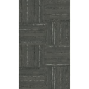 Gunmetal Plaza Geometric Unpasted Paper Nonwoven Wallpaper Roll 57.5 sq. ft.