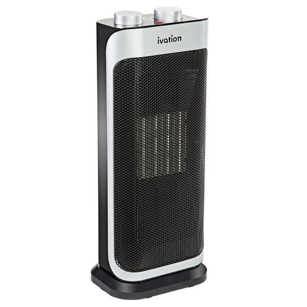 Ivation 5000 BTU 1500-Watt Ceramic Fan Electric Heater Oscillating 3-in ...