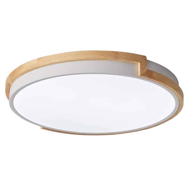 aiwen 16.5 in. 1-Light Modern Minimalist Smart Circle 25Watt LED Flush Mount Ceiling Light