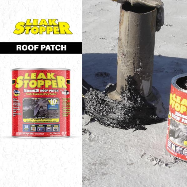 Leak Stopper 0.9 Gal. Rubberized Roof Patch 0311-GA-4 - The Home Depot