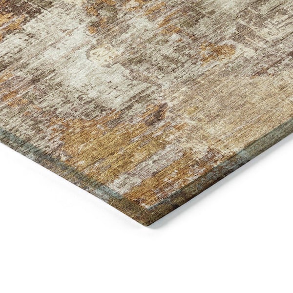 Chantille Machine Washable Indoor/Outdoor Abstract ACN2300 Walnut 2 ft. 3 in. x 7 ft. 6 in. Runner Rug