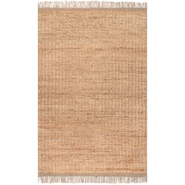RUGS USA Pampas Jute Tassel Natural 10 ft. x 14 ft. Area Rug
