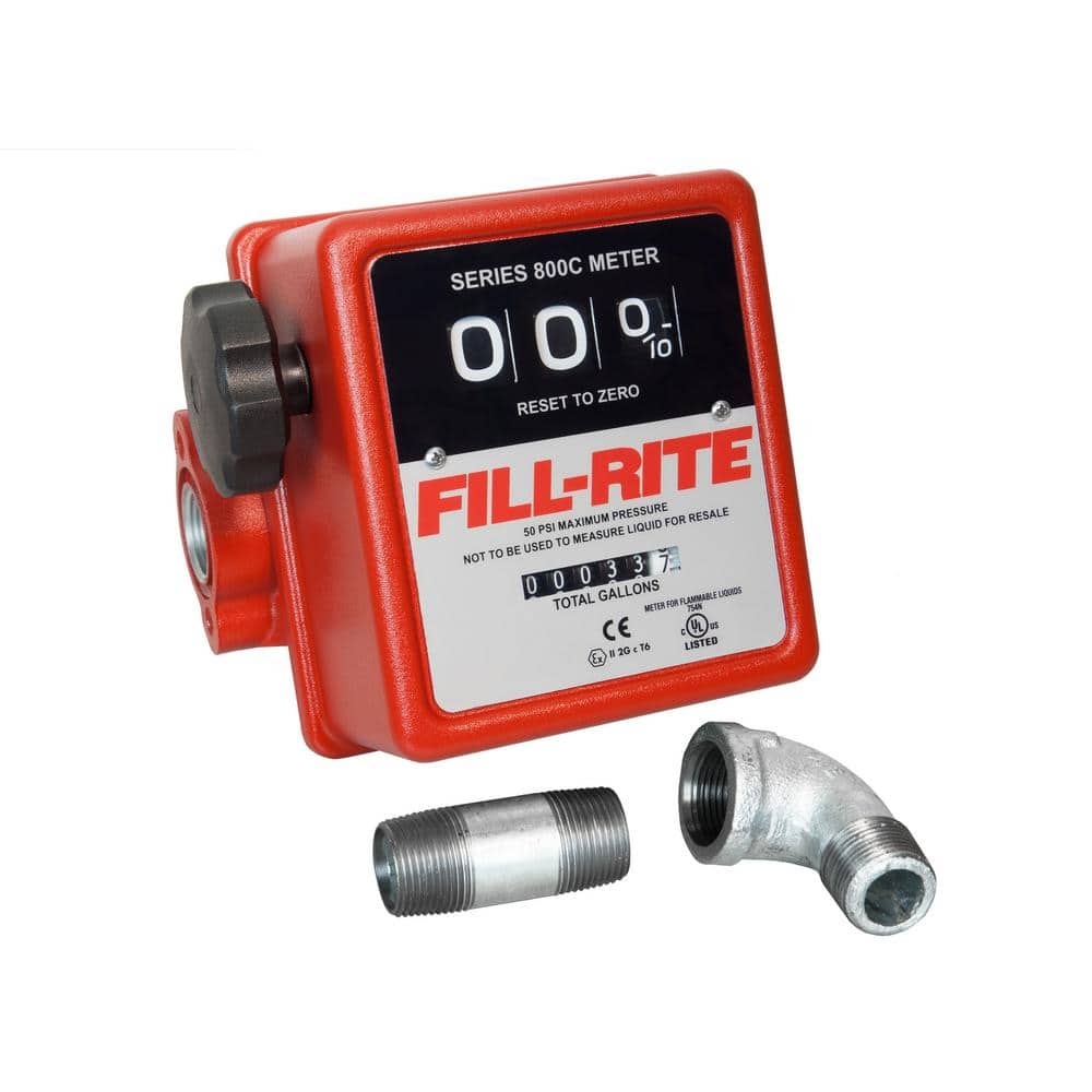 3/4 in. 5-20 GPM 3 Wheel Mechanical Meter Aluminum with Mounting Kit for Pu