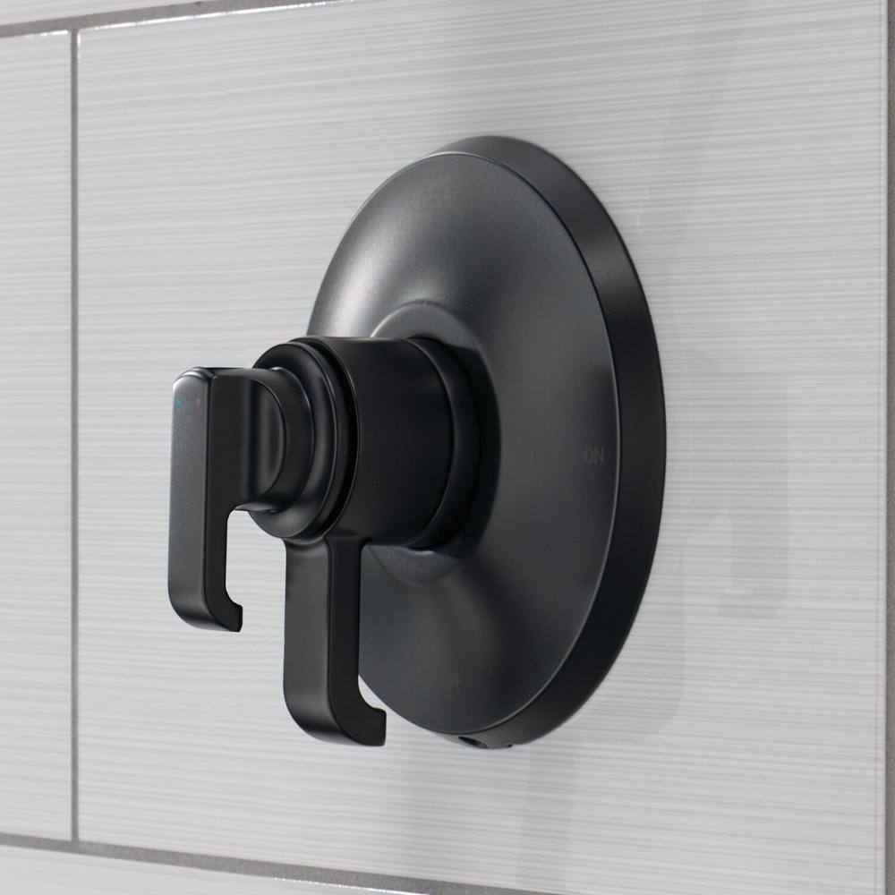 Matte Black Dual-Function Shower Valve Trim Kit