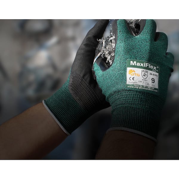 ATG MaxiFlex Cut Men's Large Green ANSI 2 Abrasion Resistant