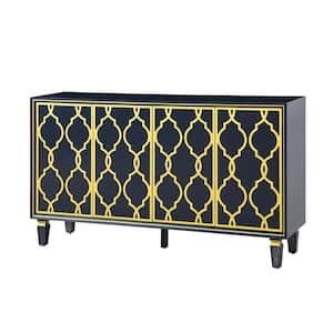 Beatrice Navy 61 in. Wide Sideboard with Solid Wood Legs