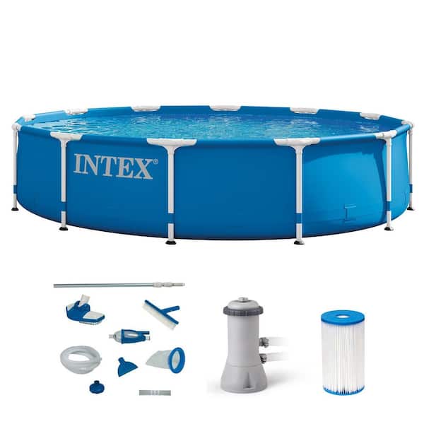 12 ft. Round 30 in. Deep Above Ground Pool Kit
