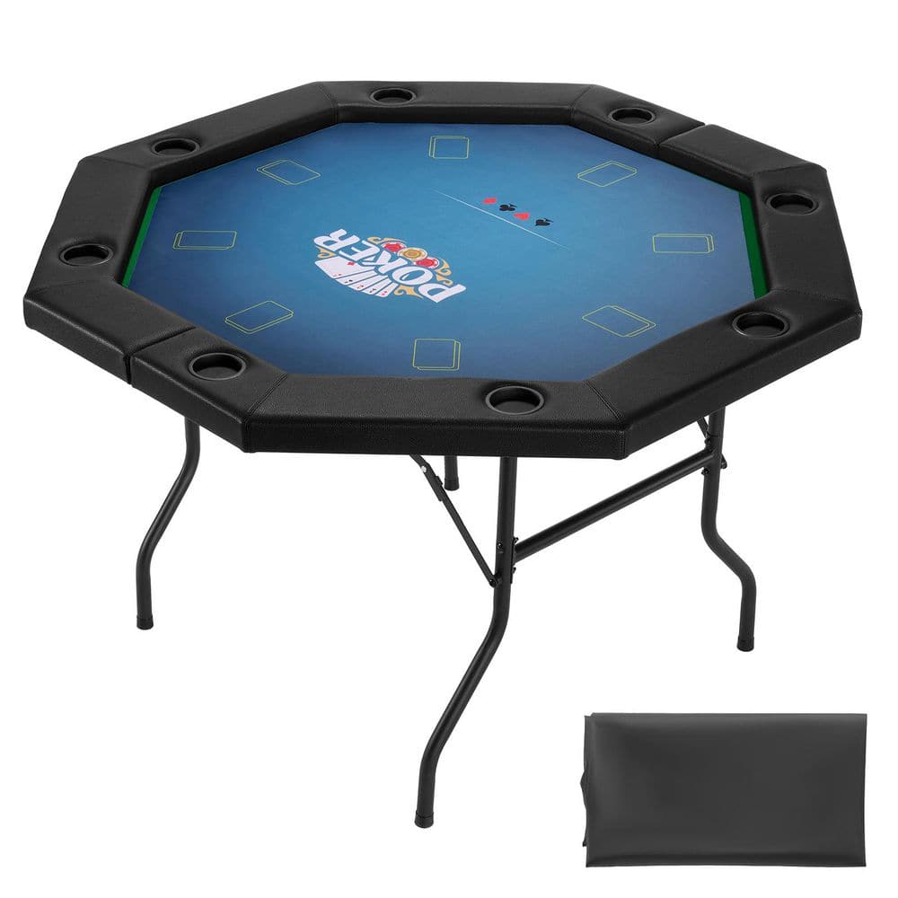 Foldable Poker Table, Ideal for Texas Holdem 8-Player 48 in. Octagonal Casino Table with Cushioned Rails and Cup Holders price history on PriceWatchPro