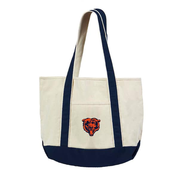 Chicago Bears NFL Canvas Tote Bag with Colored Strap
