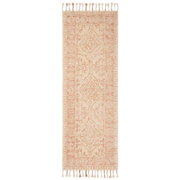 Aspen Ivory/Blush 2 ft. x 5 ft. Border Runner Rug