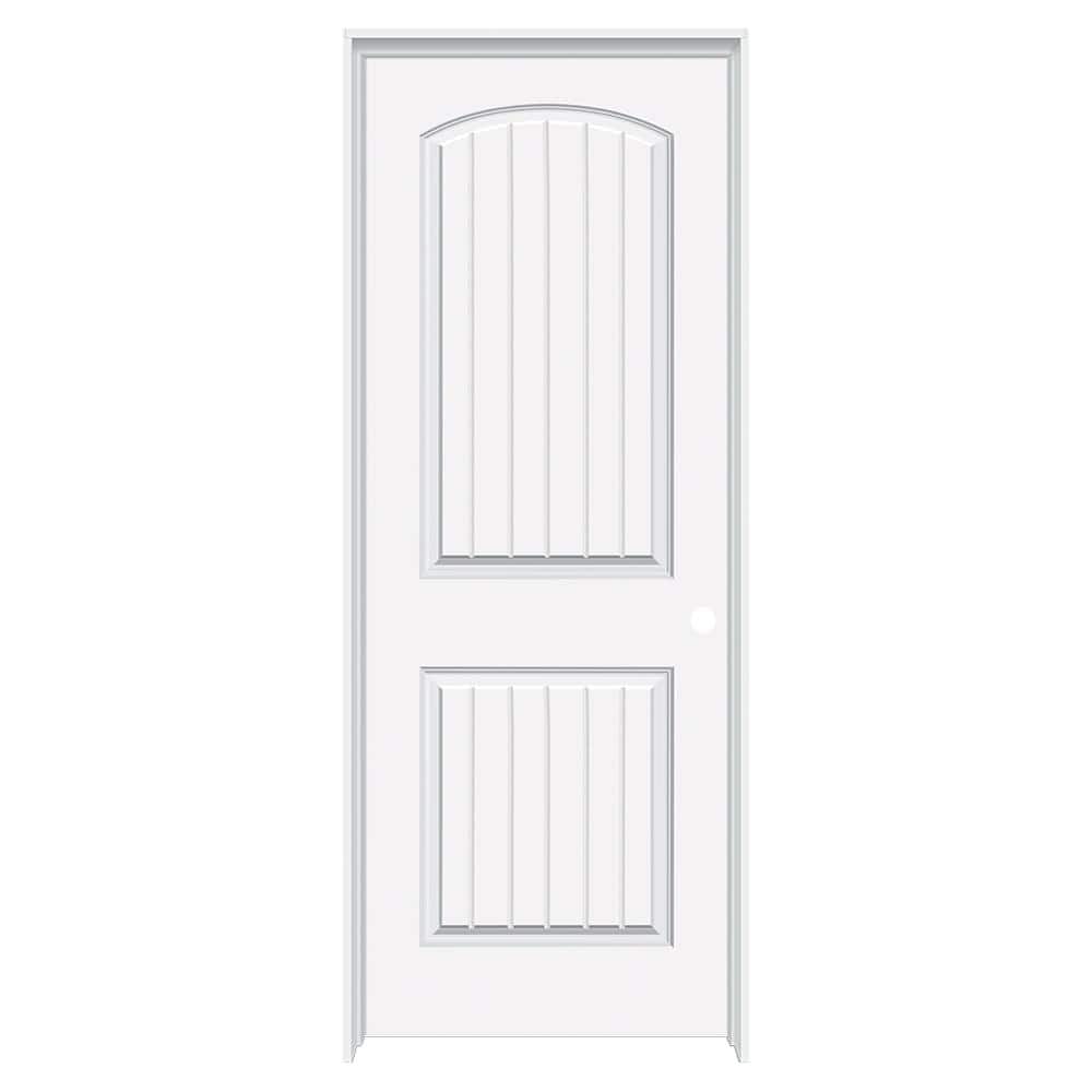Builders Choice "32 in. x 80 in. 2Panel Round Top Plnk Smooth Left