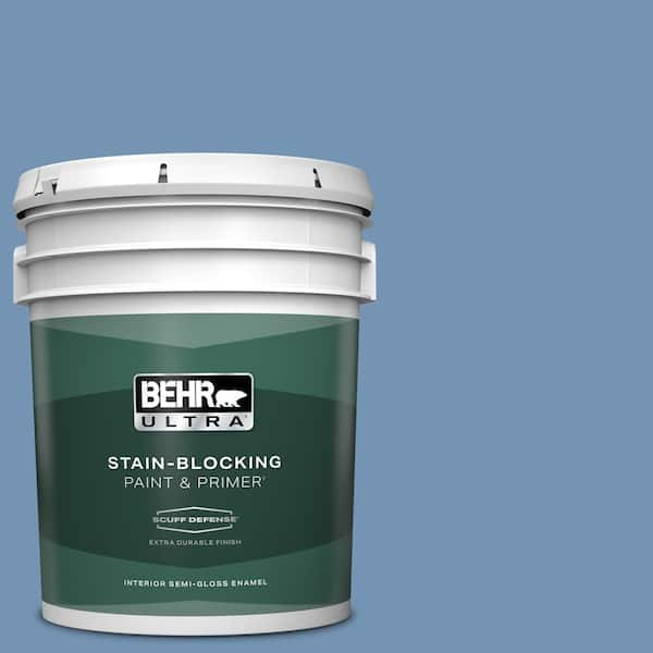 BEHR ULTRA 5 gal. #580D-5 Ocean Ridge Extra Durable Semi-Gloss Enamel Interior Paint & Primer