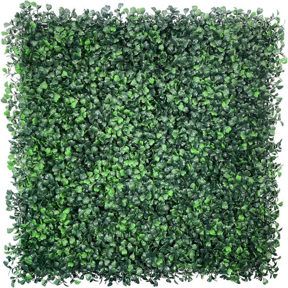 4-Pieces Artificial Grass Wall Panels 20 in. x 20 in. Boxwood Panels Topiar