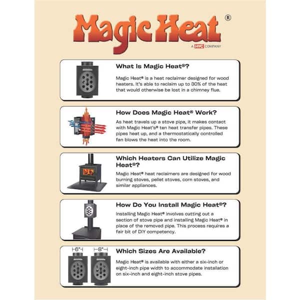 Magic Heat 8 in. Bottom Crimp for Wood Applications MH-8R - The Home Depot