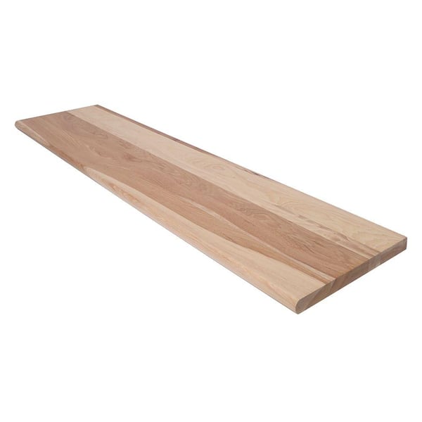Stairtek 1 in. x 11-1/2 in. x 60 in. Unfinished Hickory Box Tread