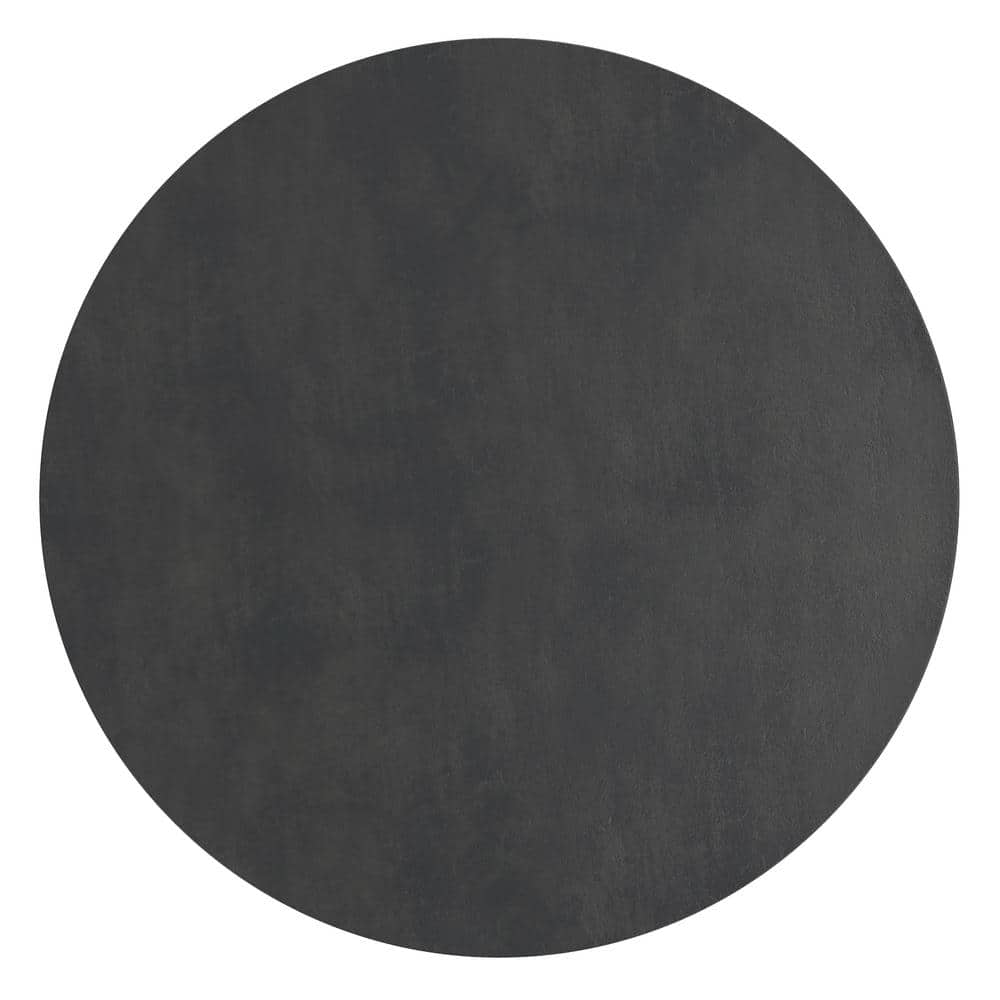 Gloria Graphite Round Cast Aluminum Side Table, 15.75-inch